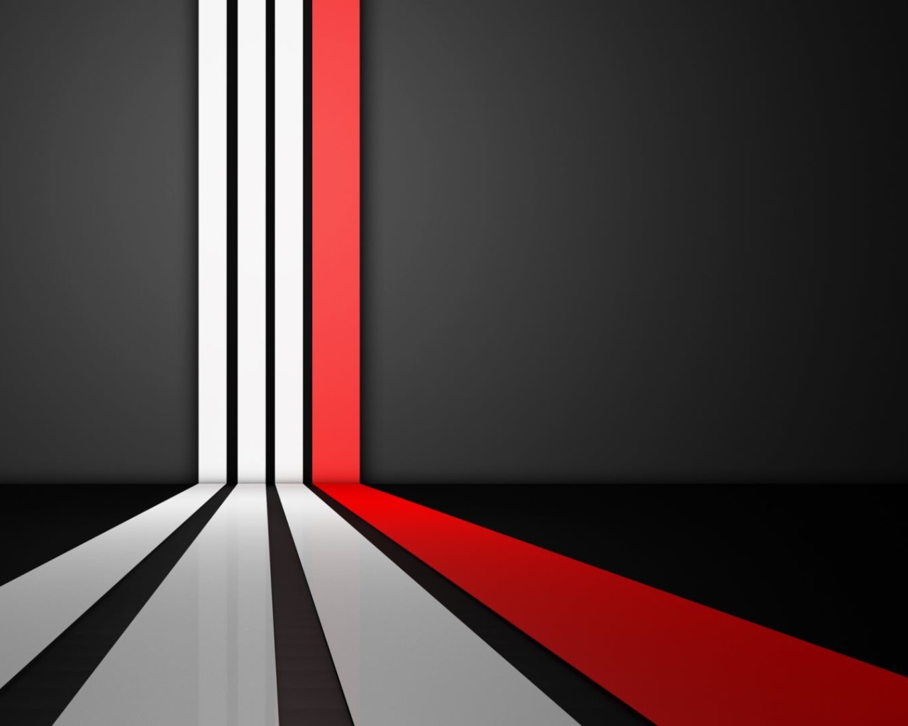 Перспектива из белых и красной линий