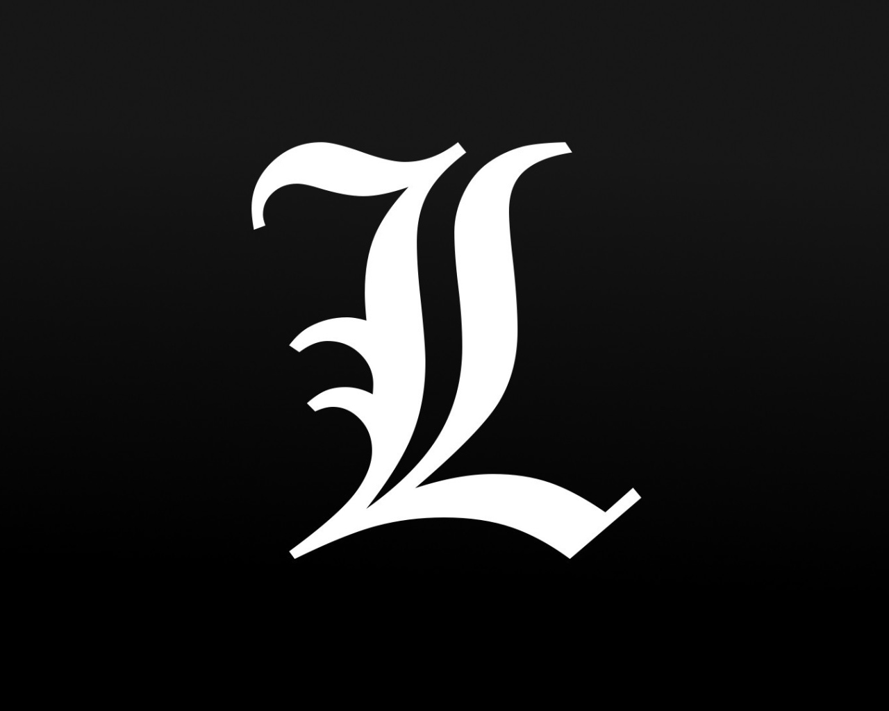 Символ аниме Тетрадь смерти, черный фон