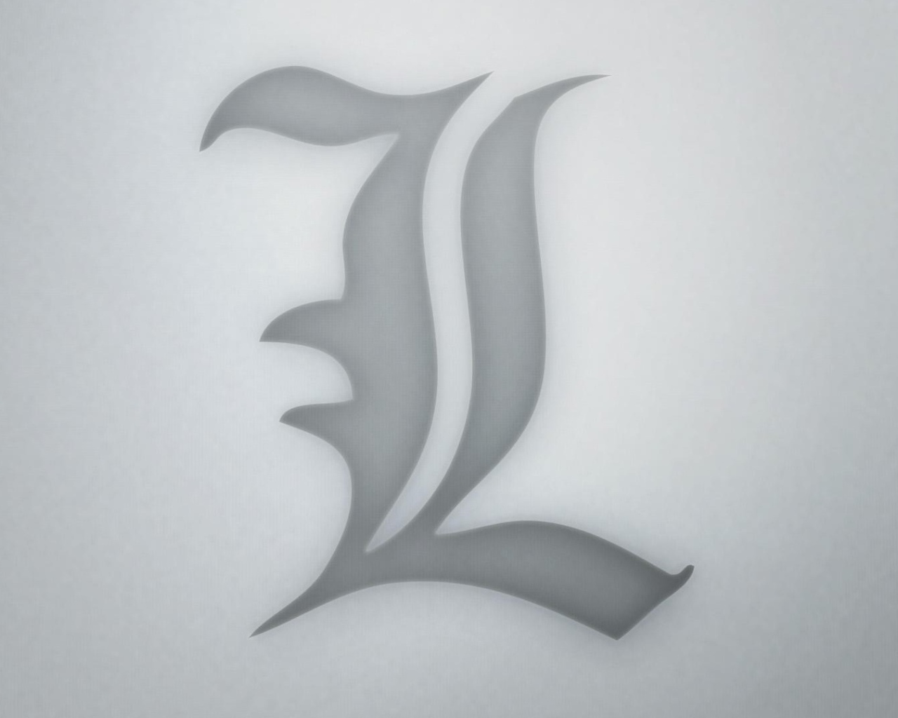 Символ аниме Тетрадь смерти, серый фон