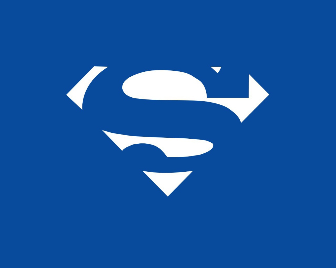 Белый символ Супермена, голубой фон