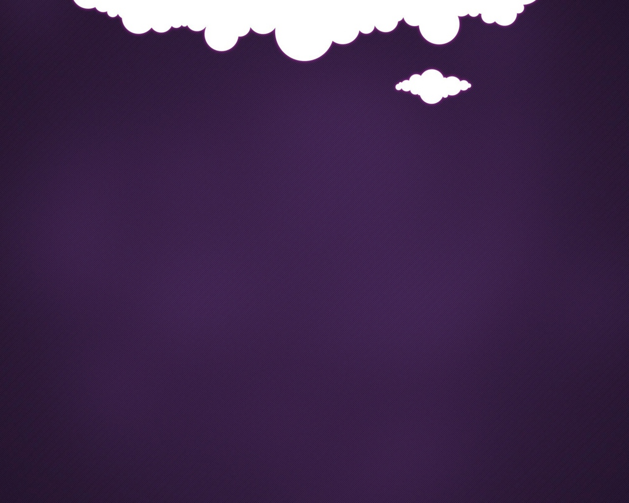 Белые облака, фиолетовый фон
