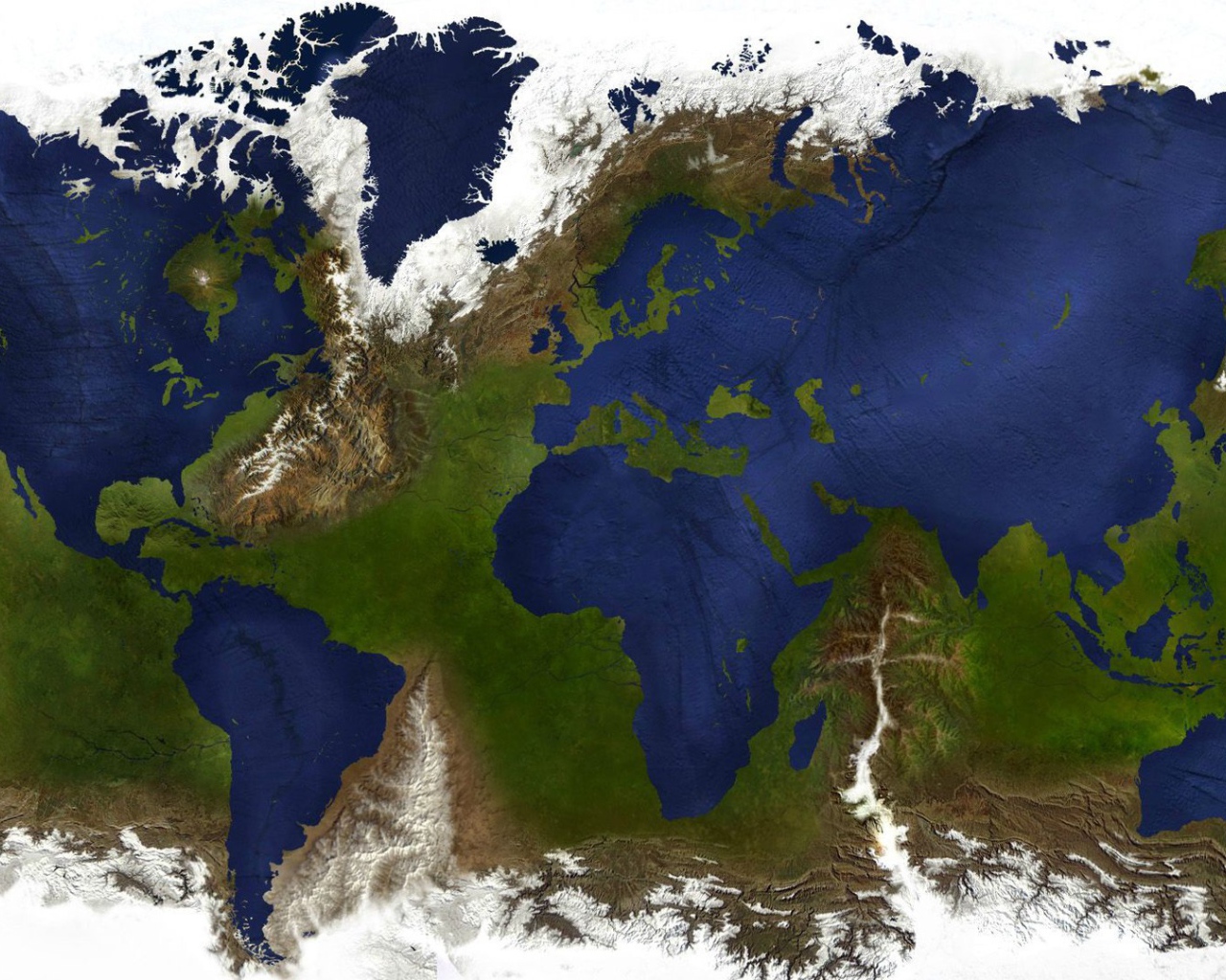 Карта мира наоборот