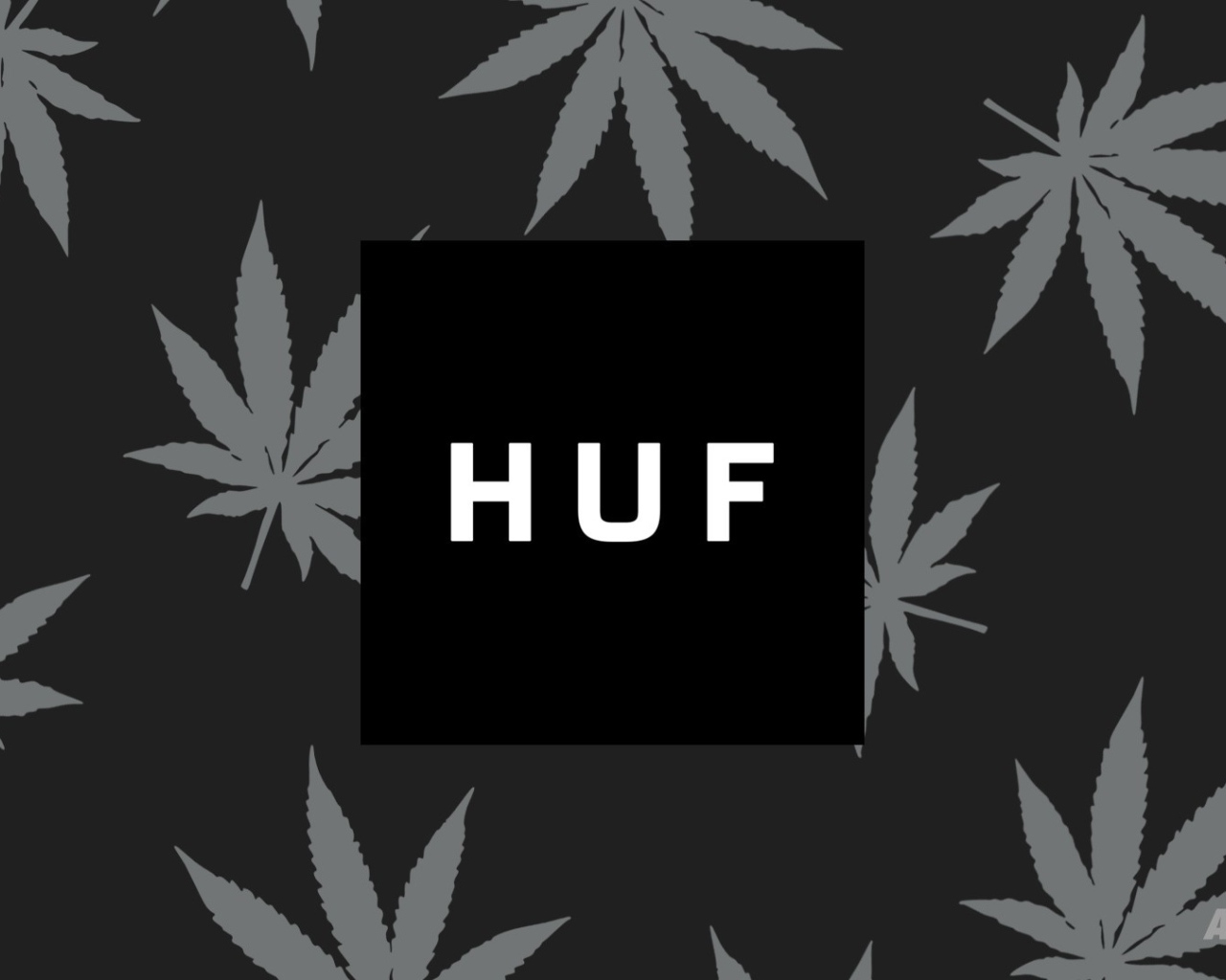 Бренд ХУФ на сером фоне