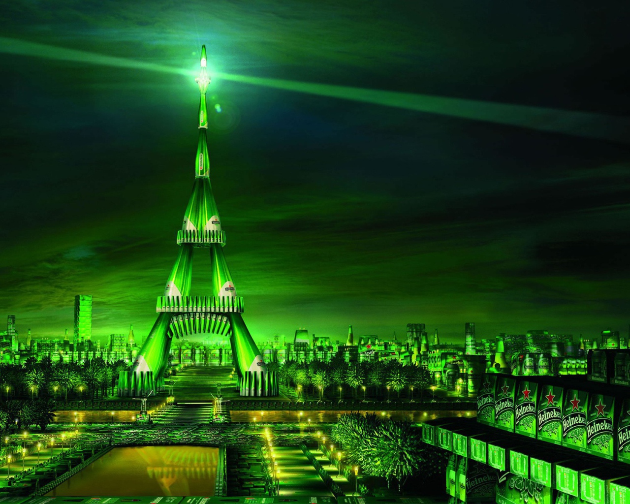 Париж в стиле пива Heineken