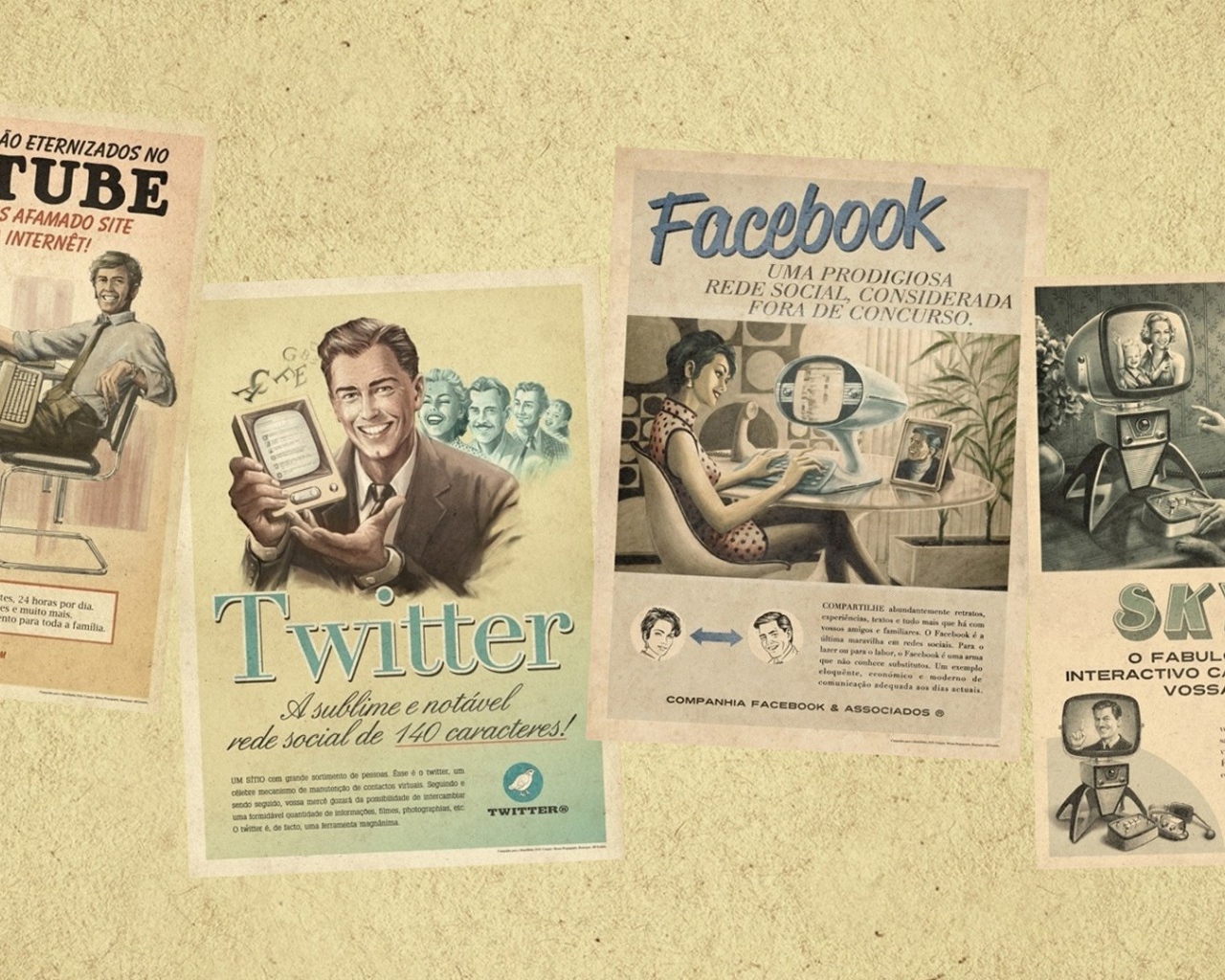 Ретро реклама интернет брендов