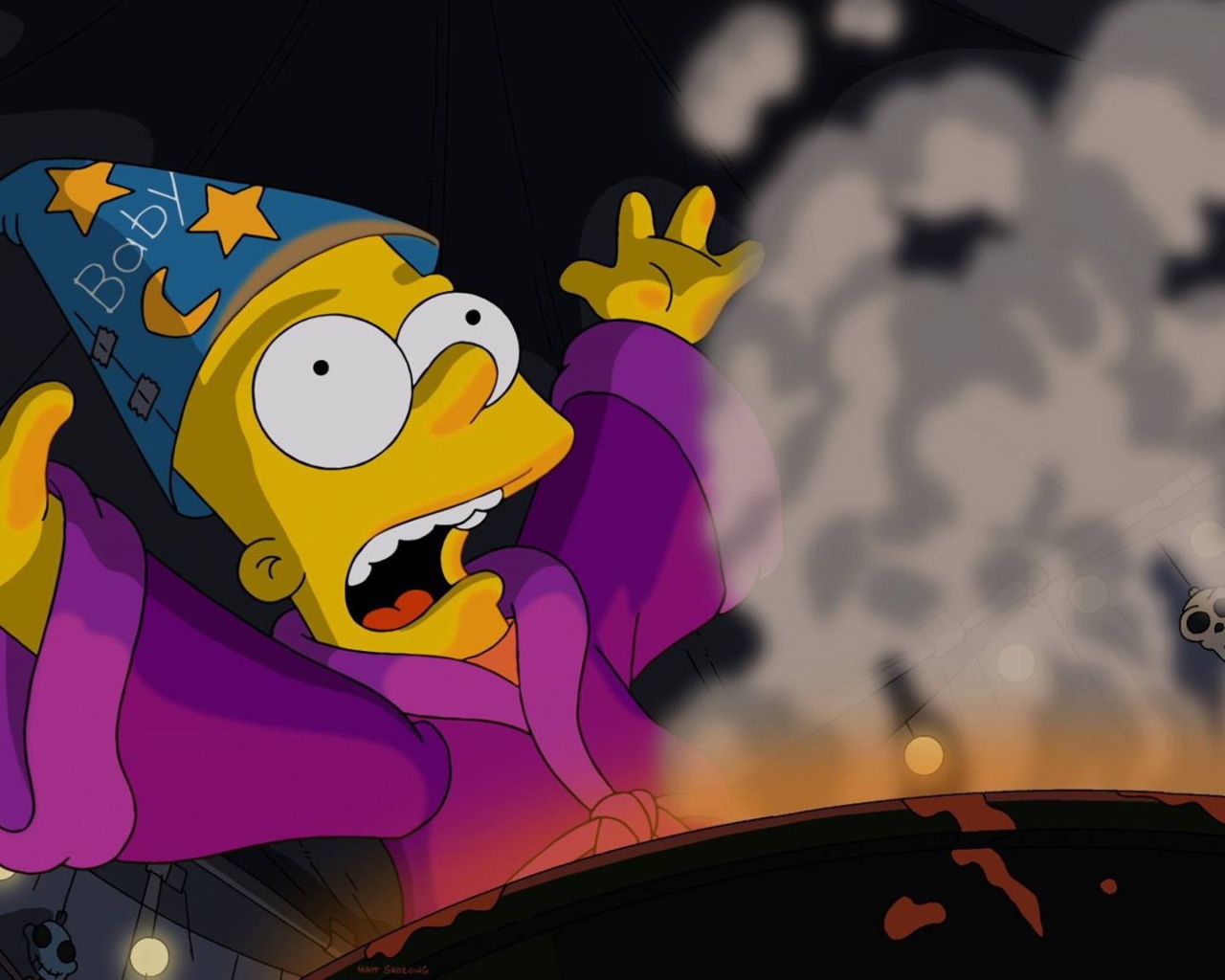 Барт Симпсон занимается колдовством