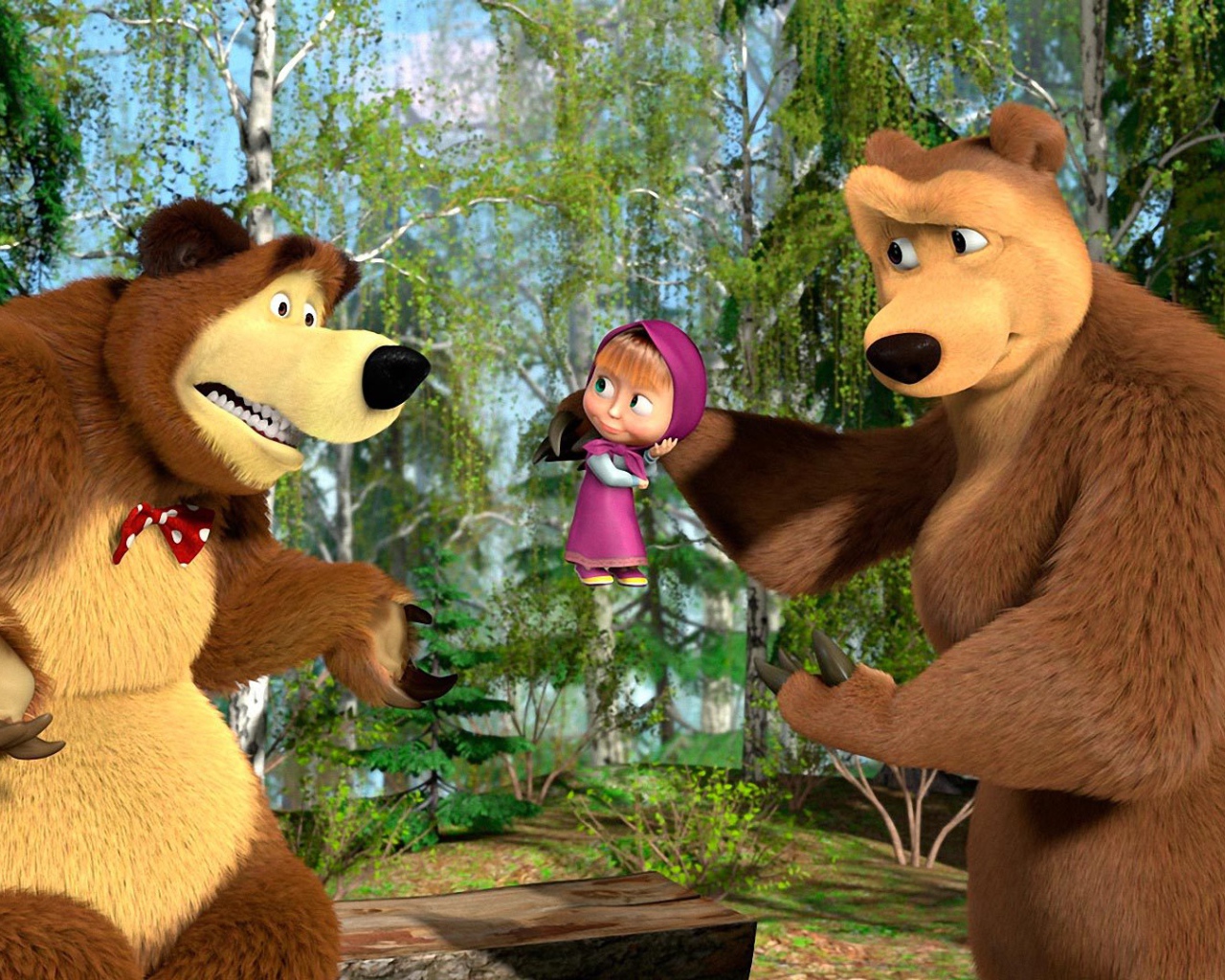 Медведица недовольна Машей, мультфильм Маша и медведь
