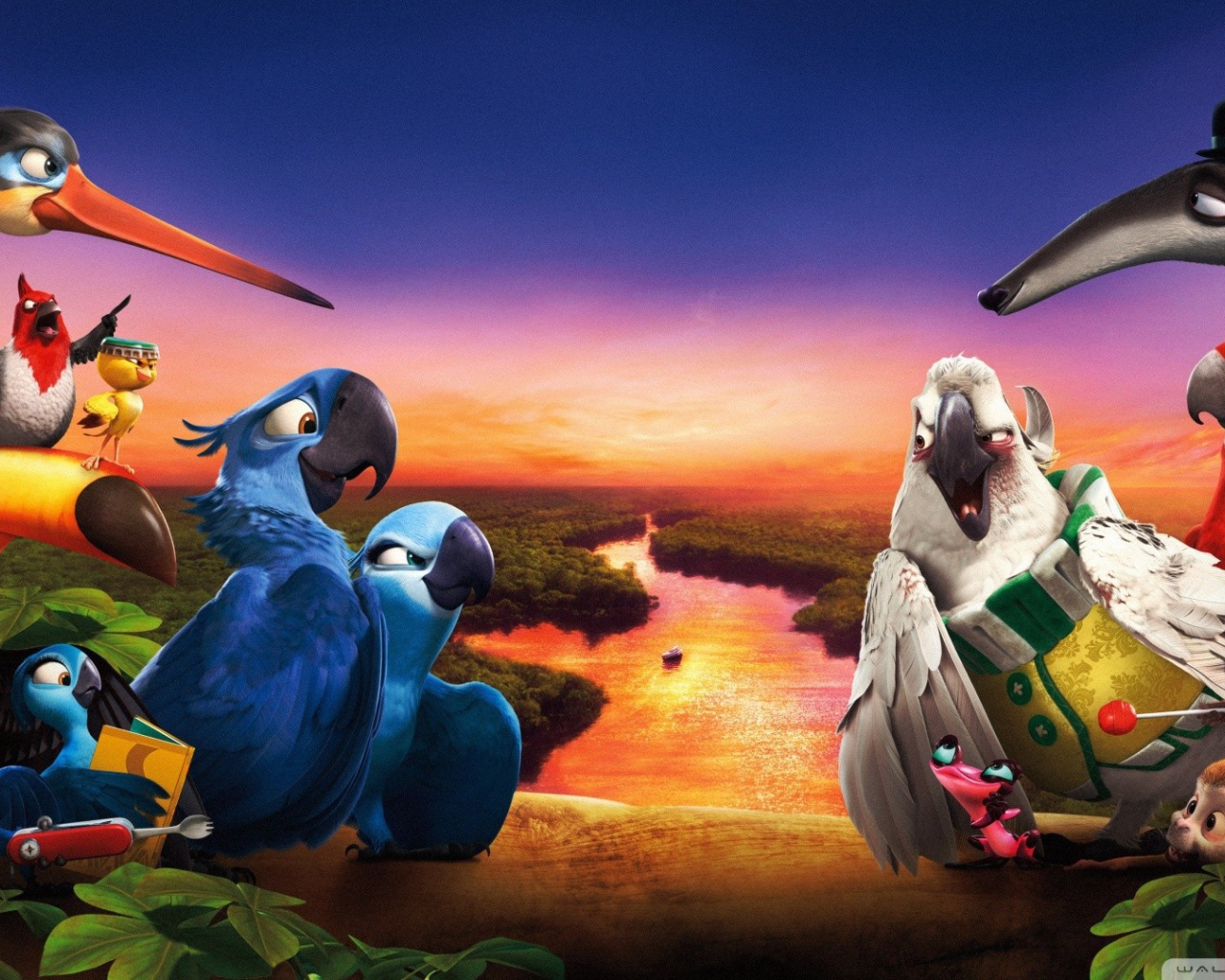 Птицы из мультфильма