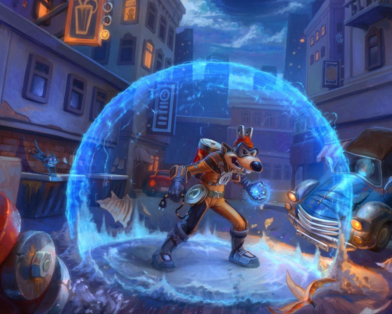 Злодей Мегавольт из мультфильма