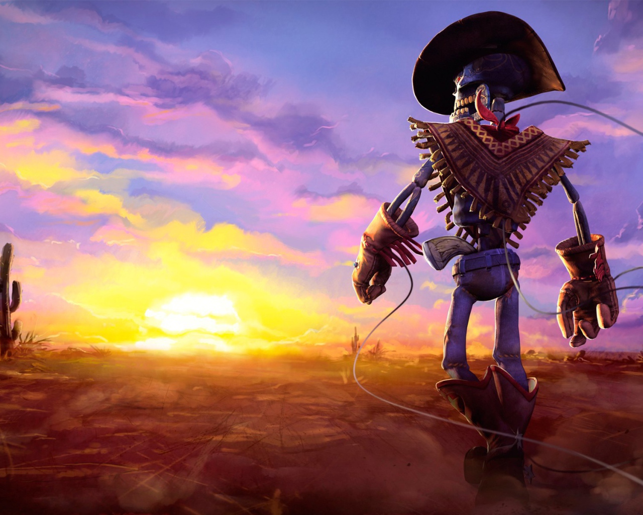 Ковбой в мультфильме