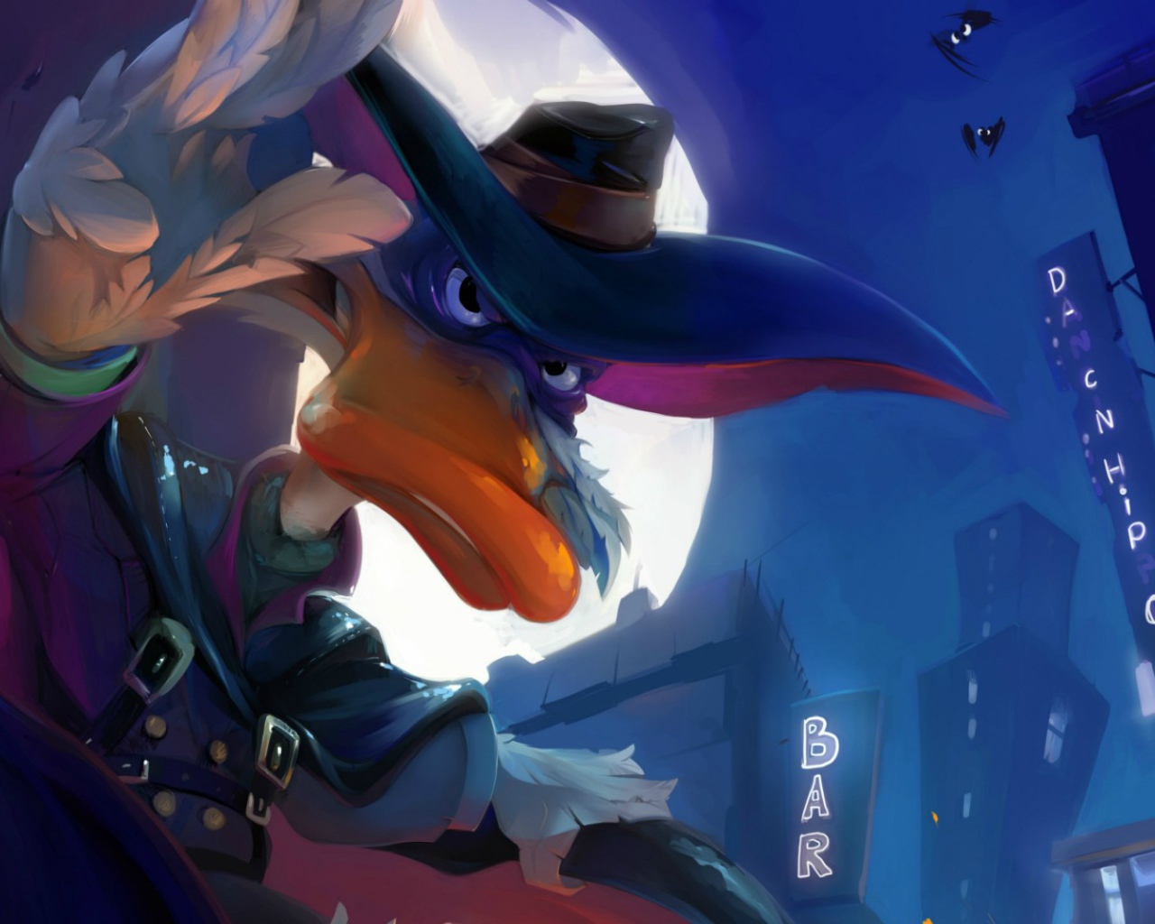 Утка из мультфильма Чёрный Плащ