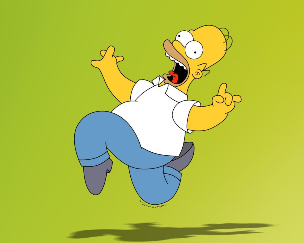 Гомер Симпсон быстро убегает