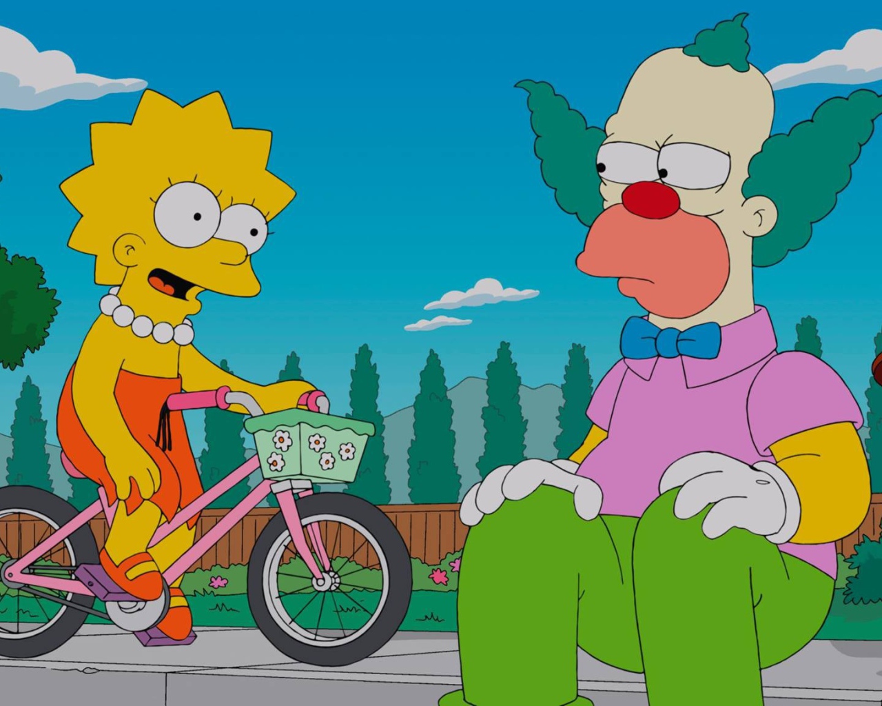 Лиза Симпсон и клоун Красти