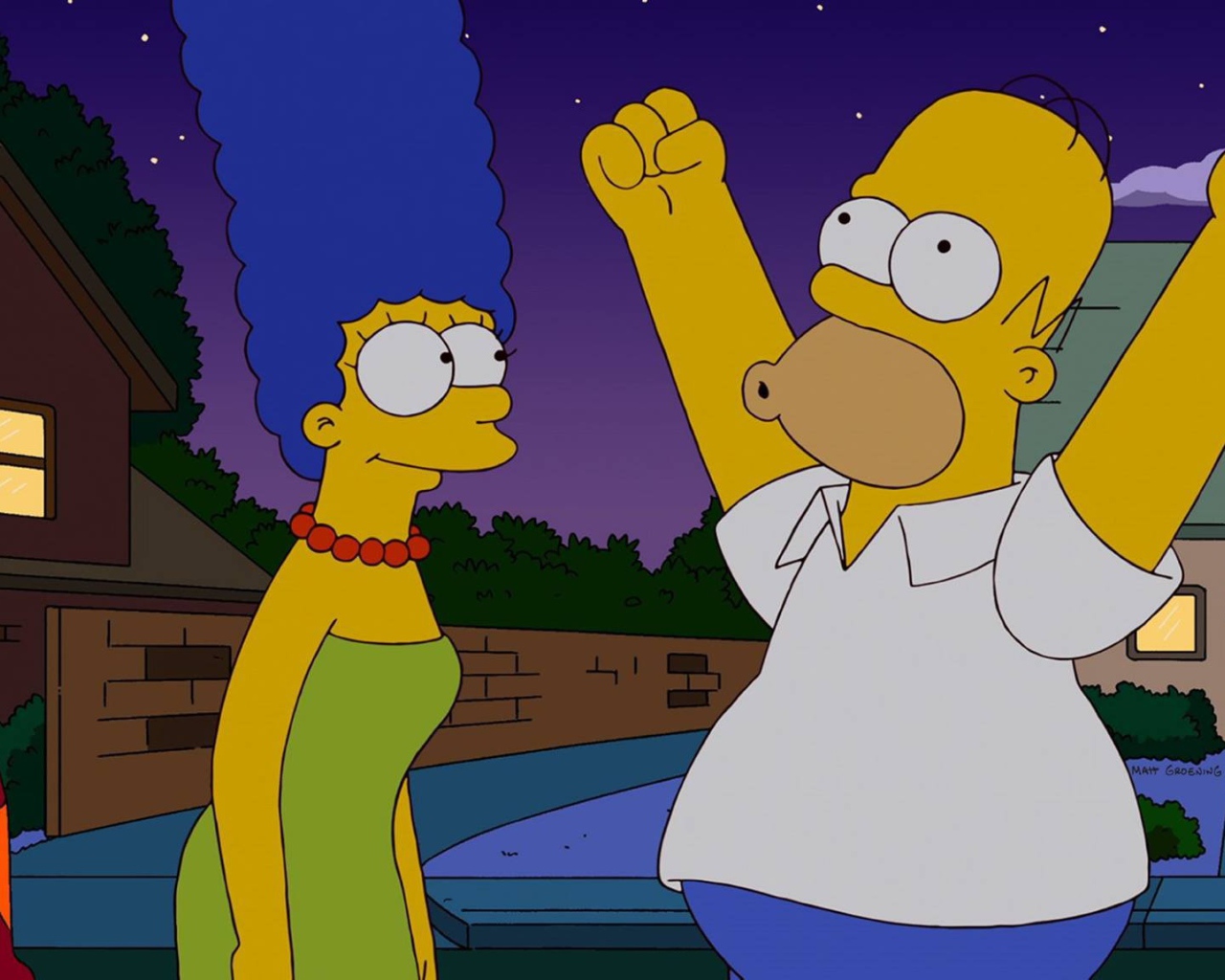 Мардж Симпсон с мужем