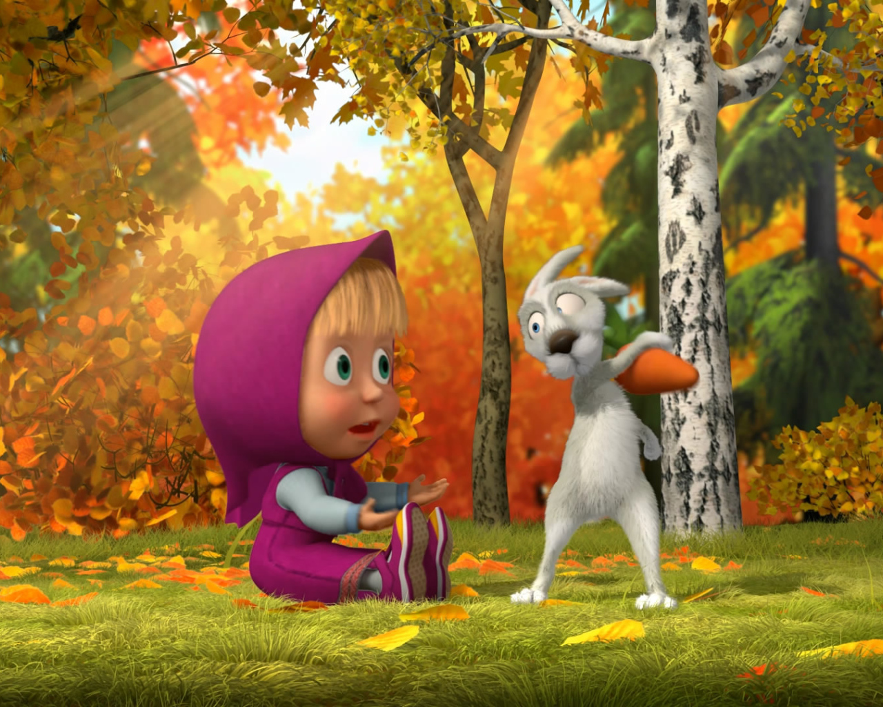 Маша и зайчик, мультфильм Маша и медведь