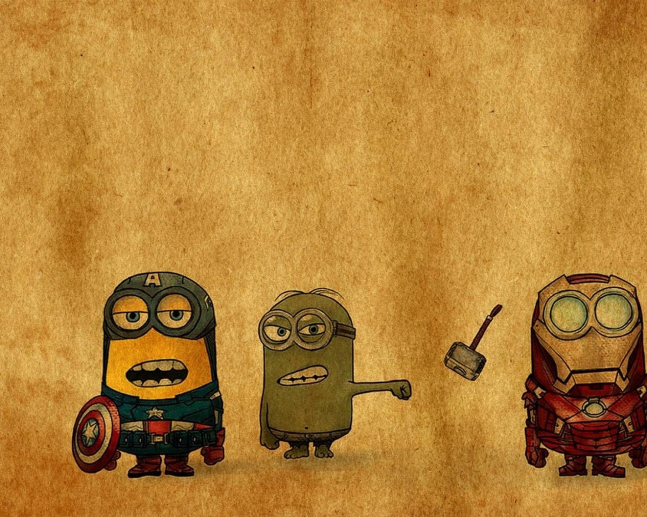 Миньоны в костюмах Мстителей