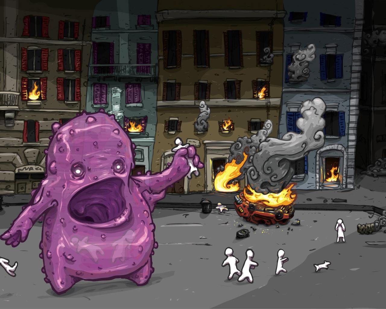 Розовый монстр