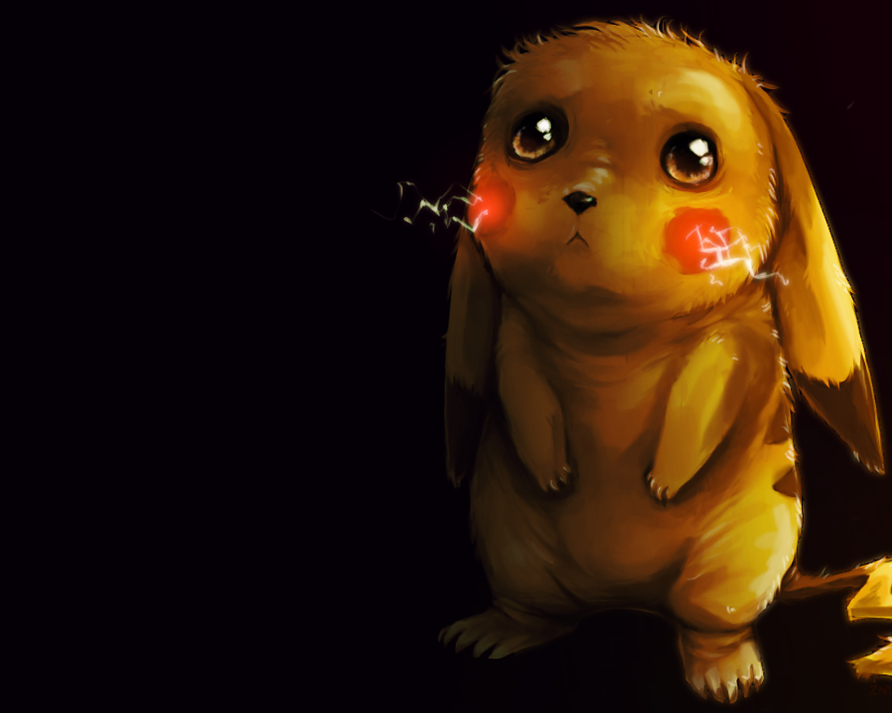 Грустный покемон Пикачу