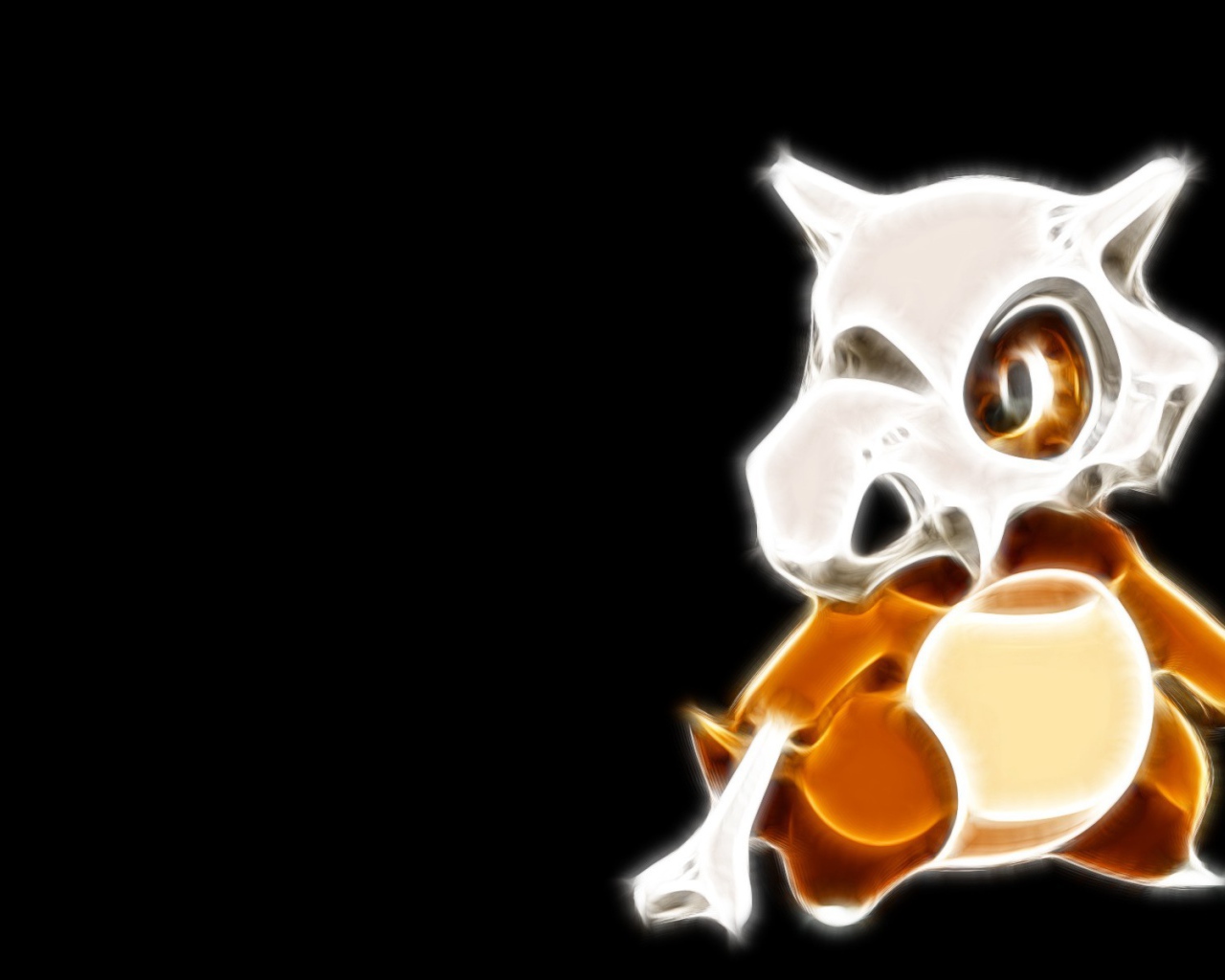 Покемон в маске черепа на черном фоне