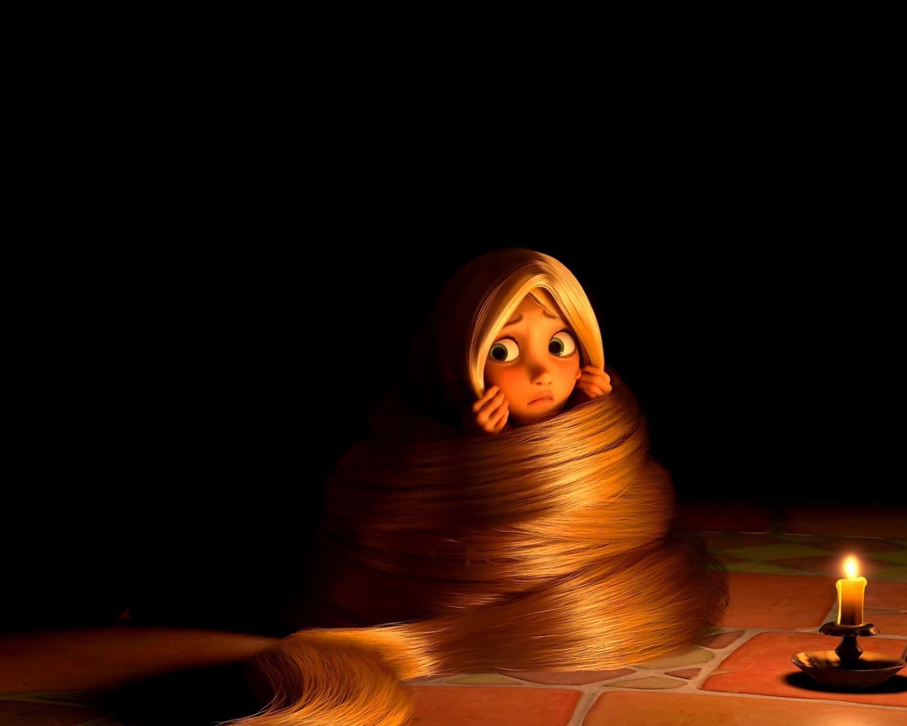 Рапунцель спряталась в волосах