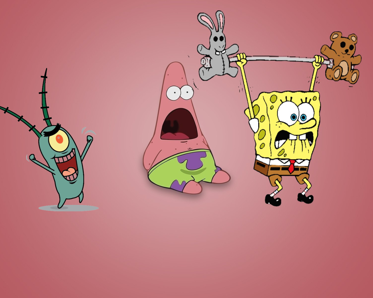 Спанч-Боб занимается спортом