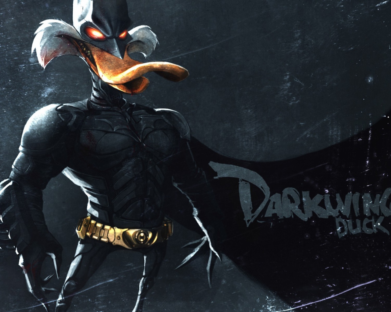 Утка супер герой Черный плащ