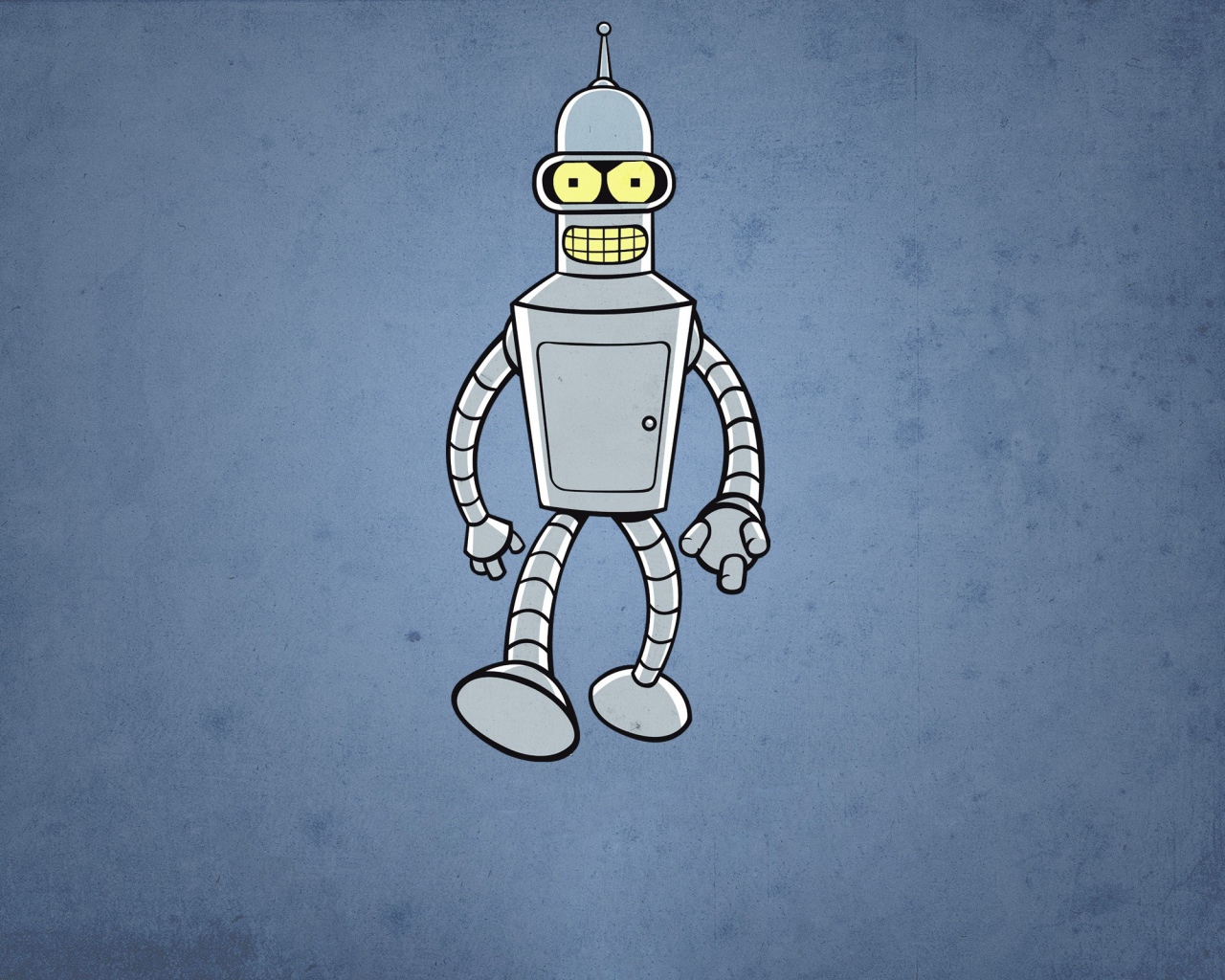 Робот Бендер, голубой фон