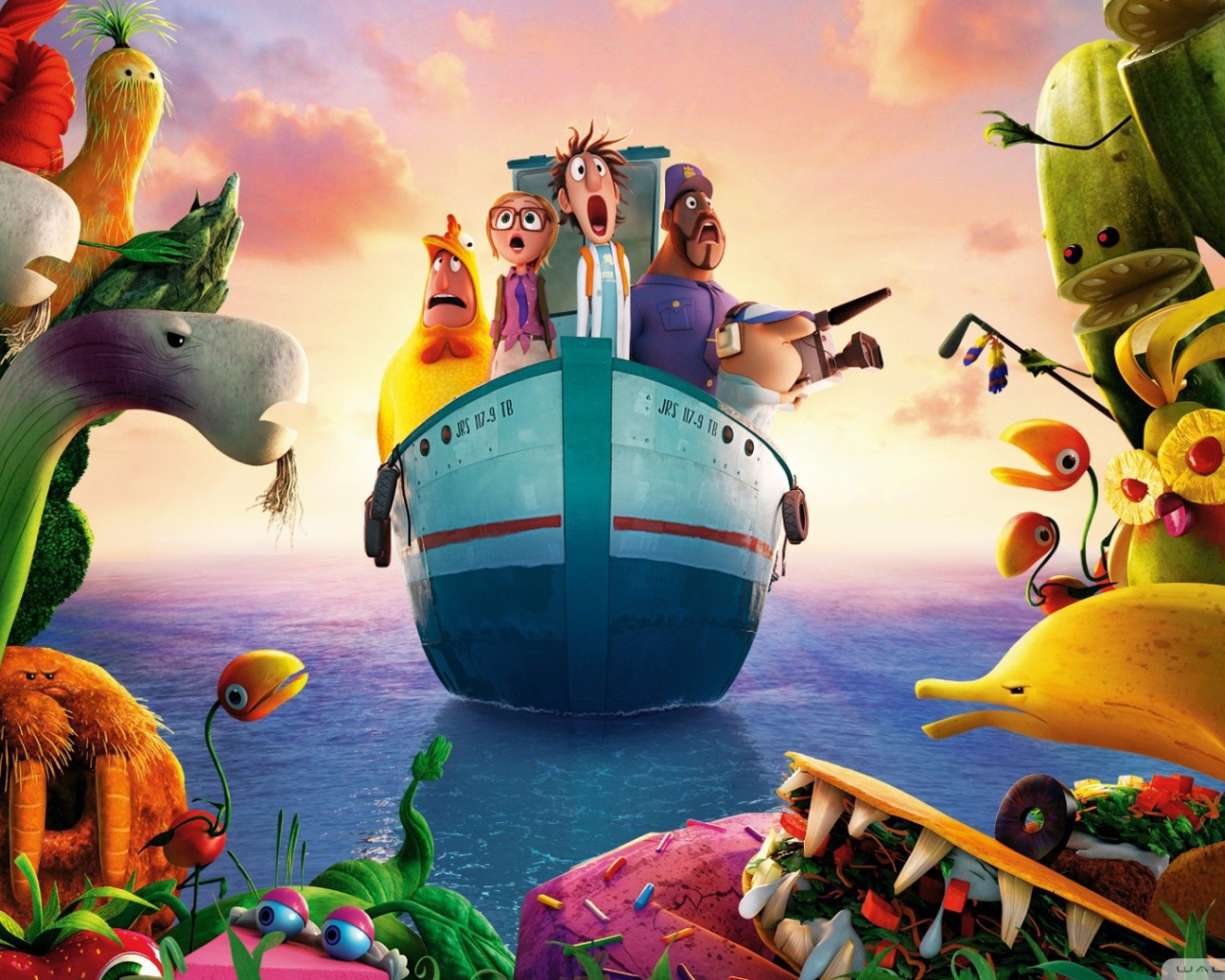 Путешественники прибыли в экзотическую страну, мультфильм