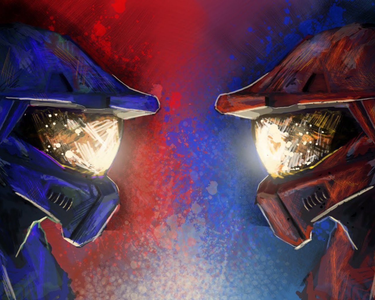 Два персонажа мультфильма Red vs. Blue