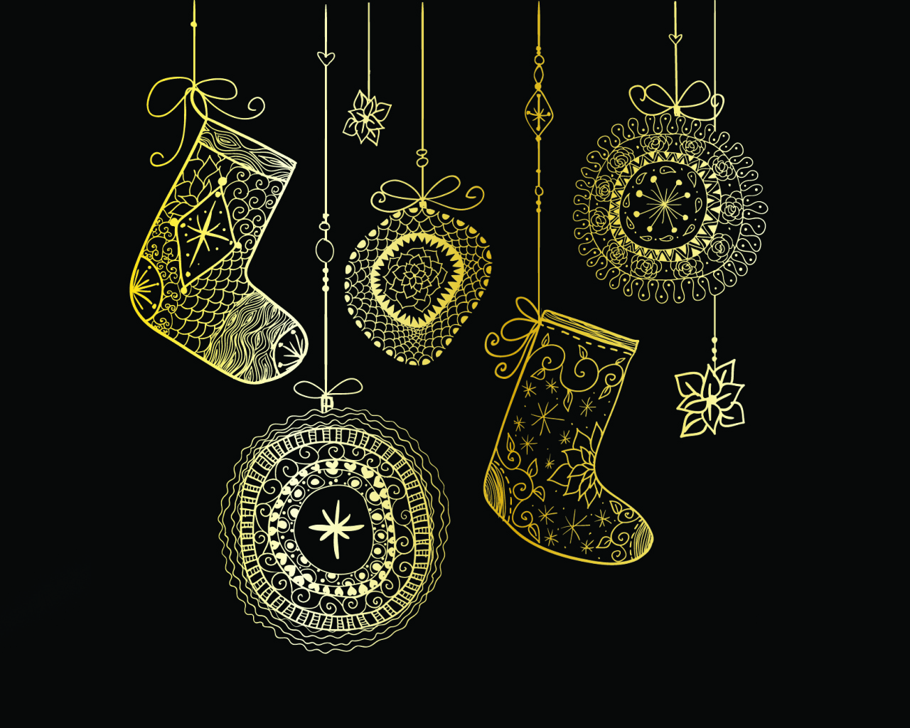 Рождественские носки для подарков