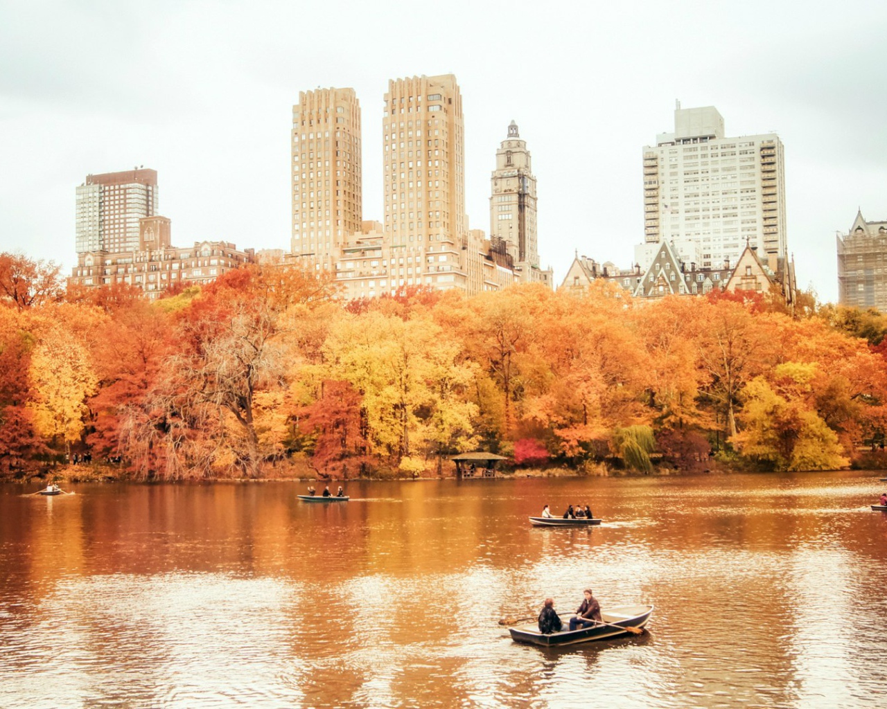 Осенний Центральный парк, Нью-Йорк