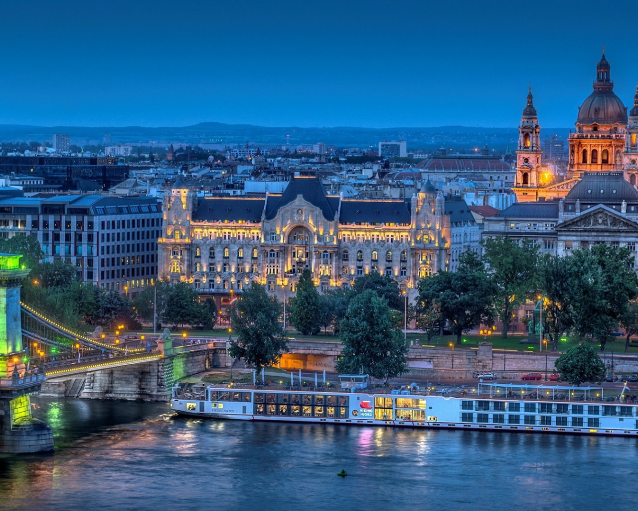 Красивый вечерний Будапешт, Венгрия