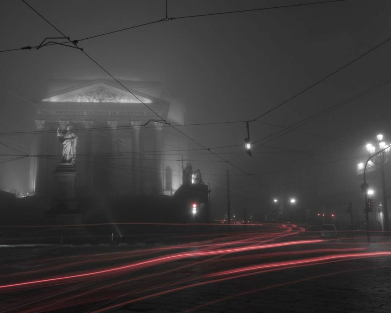 Туманный город Турин, Италия