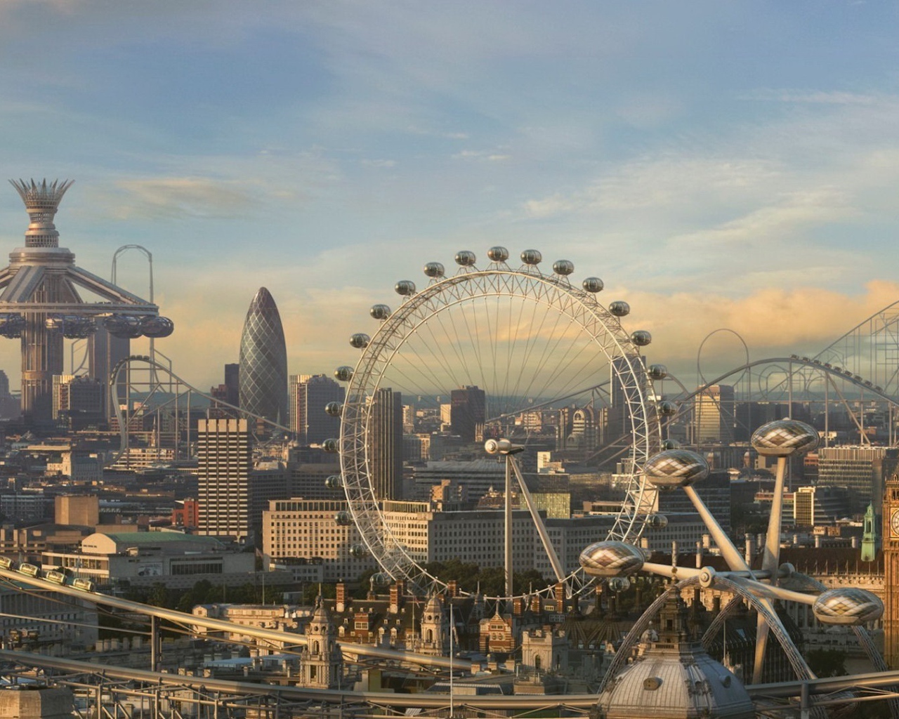 Футуристический парк развлечений в Лондоне