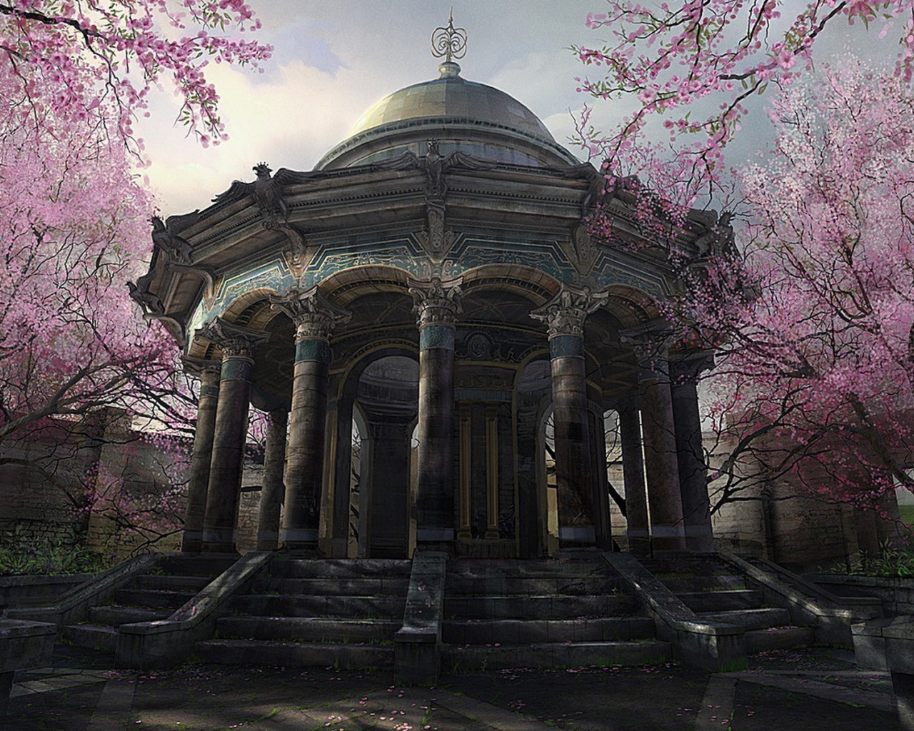 Беседка в японском саду