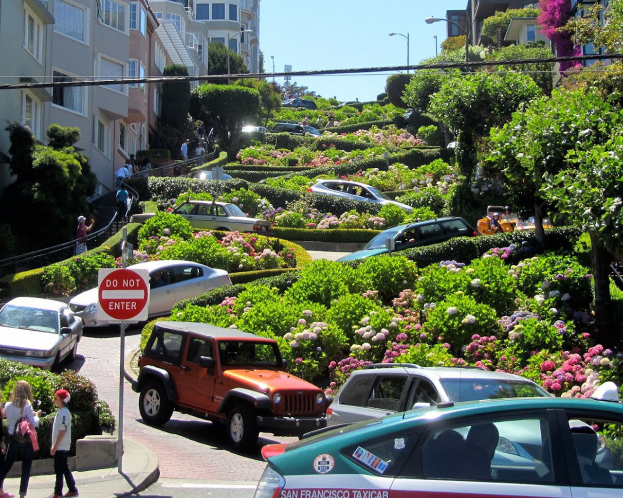 Ломбард-стрит в Сан-Франциско