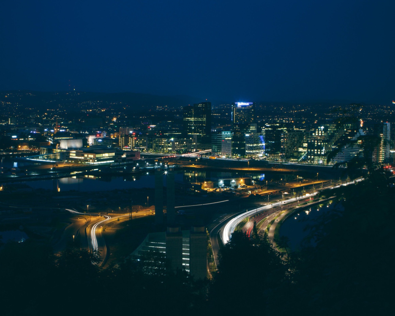 Панорама ночного Осло