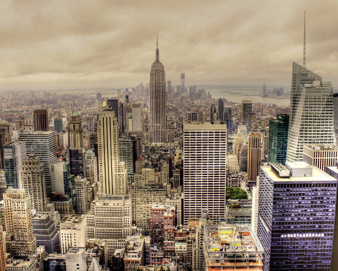 Панорама Нью-Йорка, фото HDR