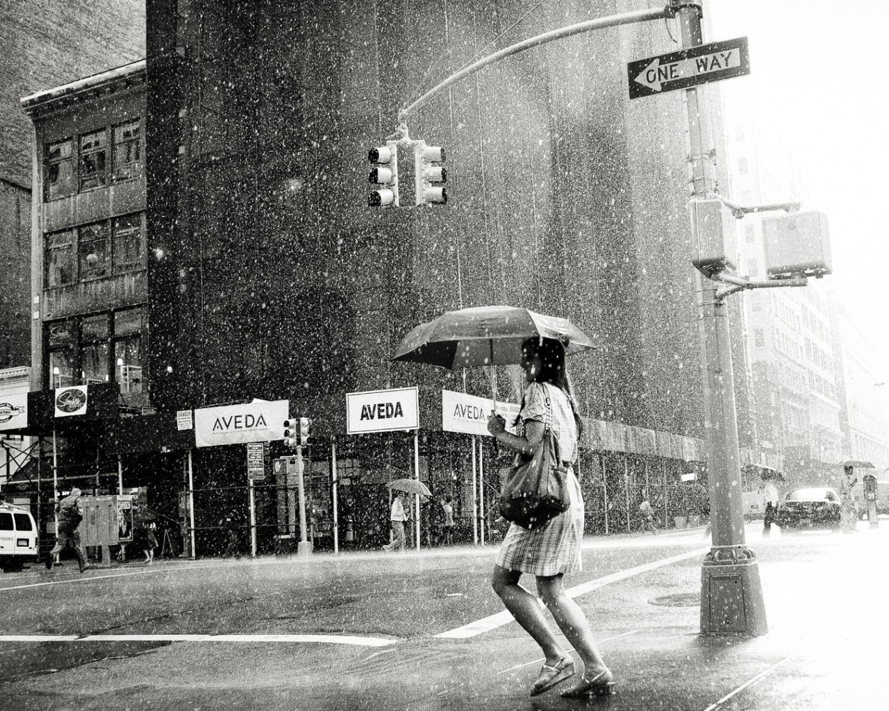 Дождь на 5-й Авеню. Нью-Йорк