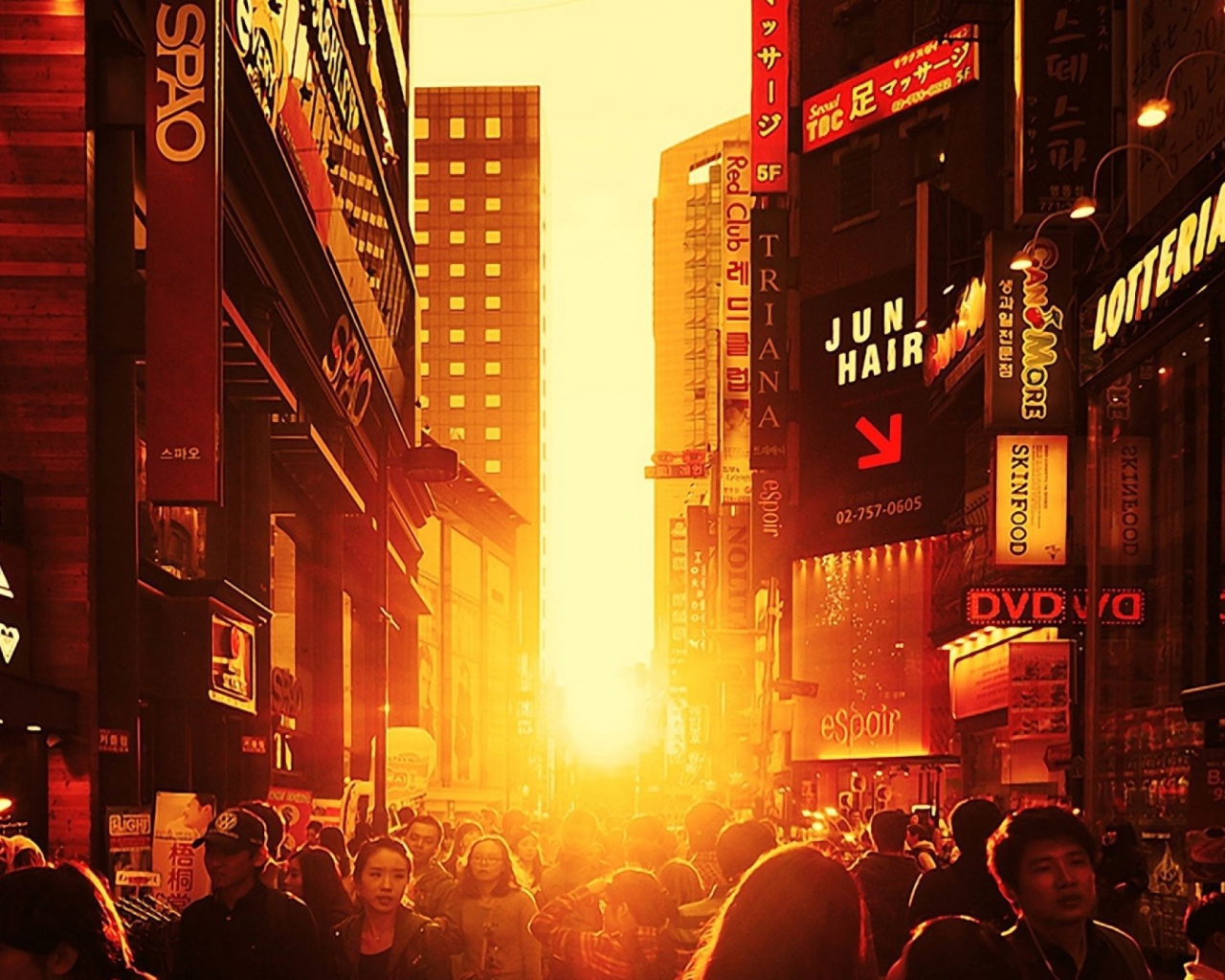 Лучи заката в Сеуле