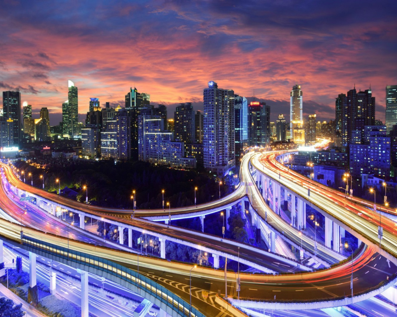 Дорожная развязка в Гонконге