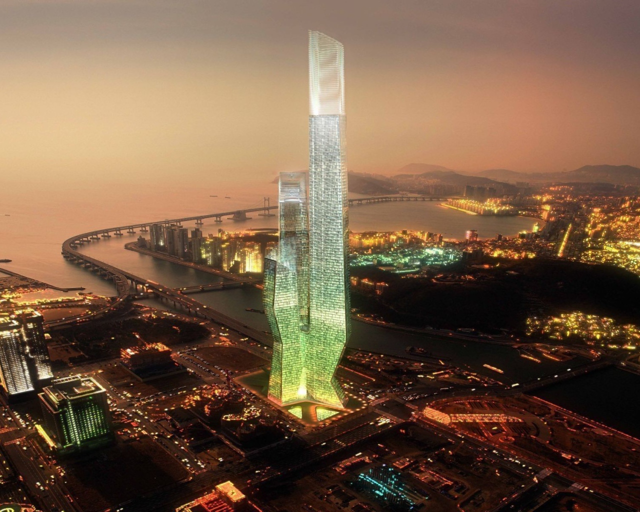 Силуэт будущего небоскреба в городе