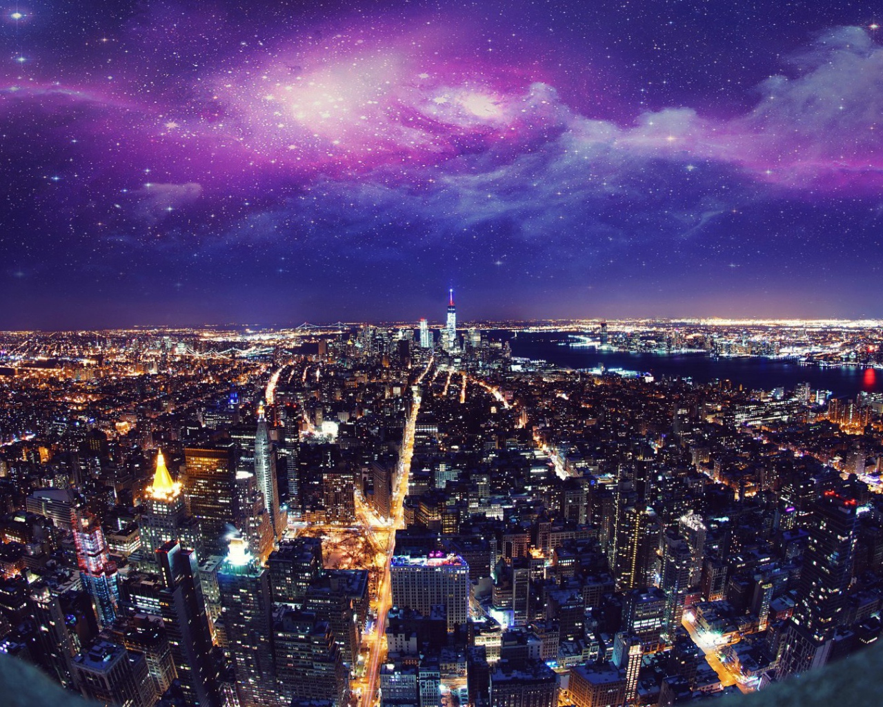 Звездное небо над Нью-Йорком