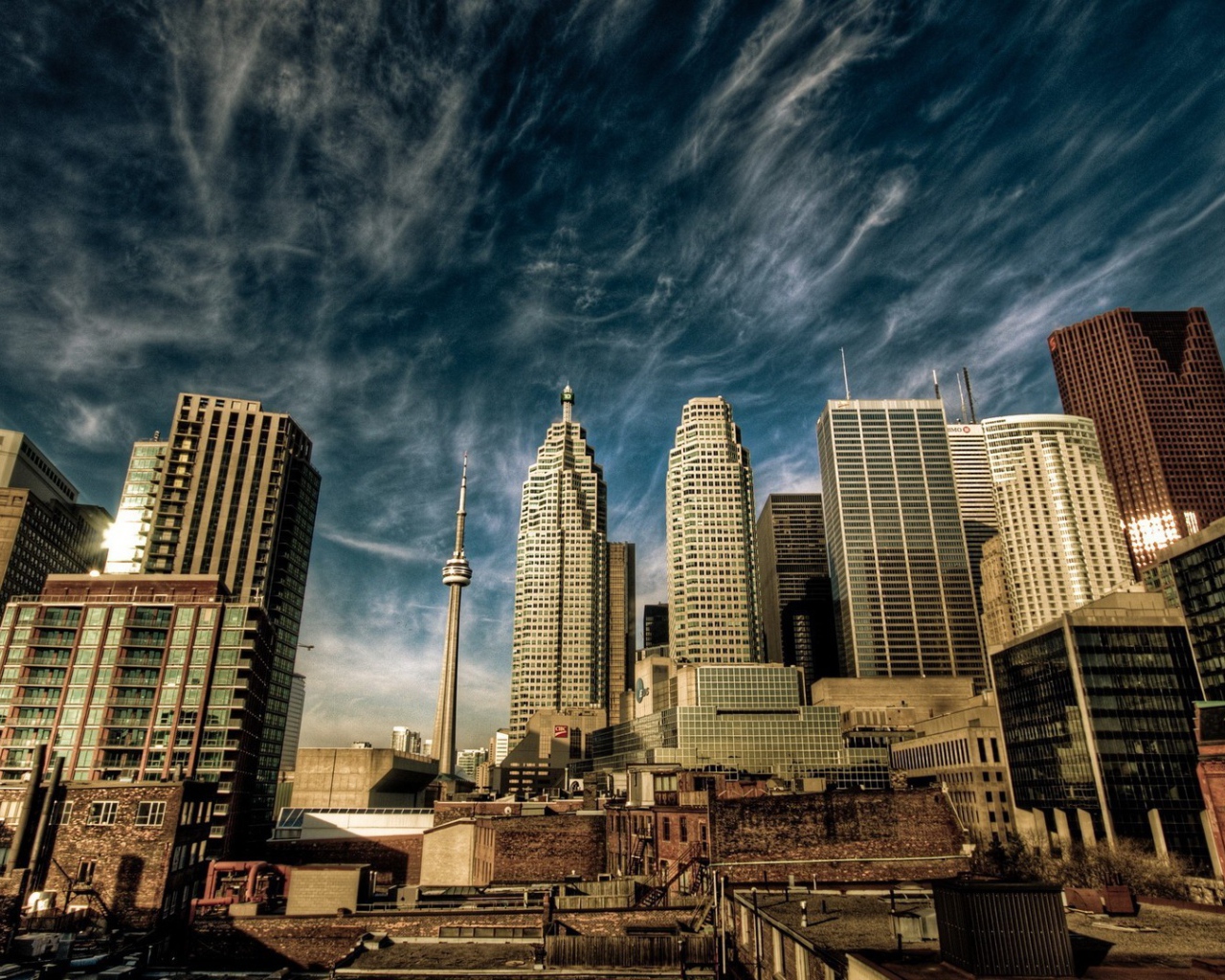 Телебашня и небоскребы Сиэтла