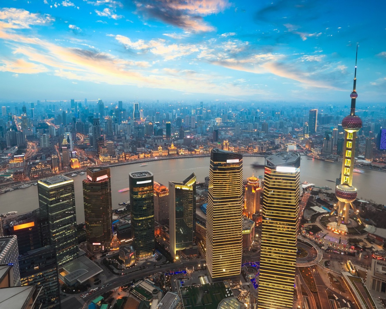 Красивый город Шанхай, Китай