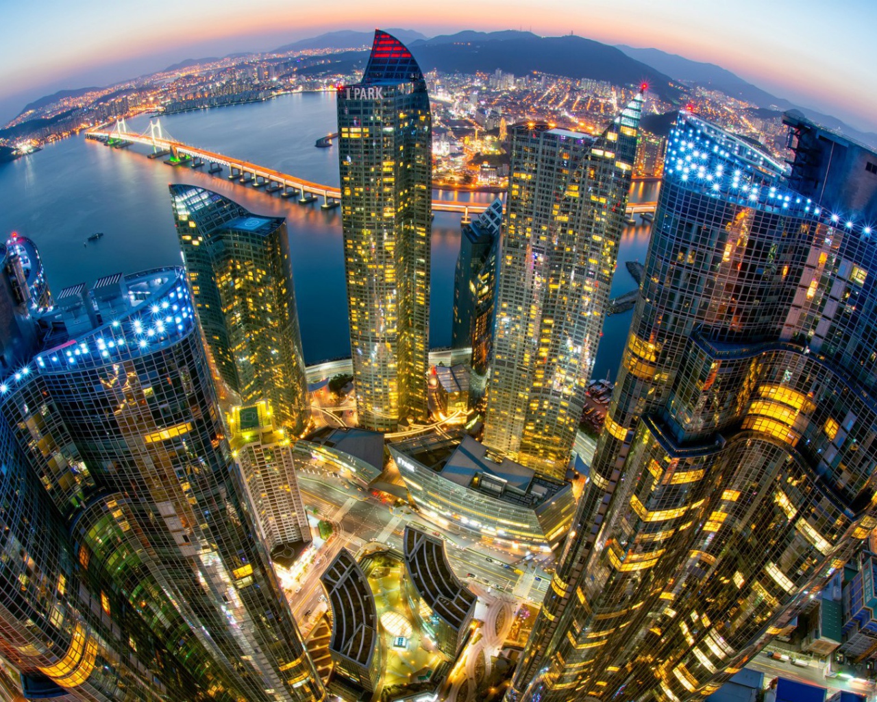 Портовый город Пусан, Южная Корея