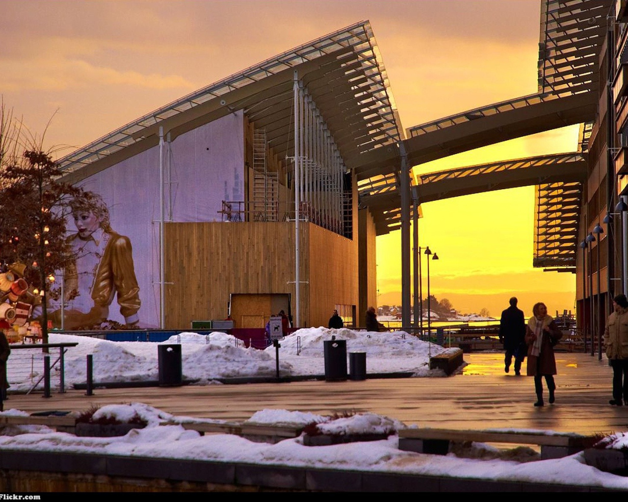 Необычное здание в Осло в Норвегии