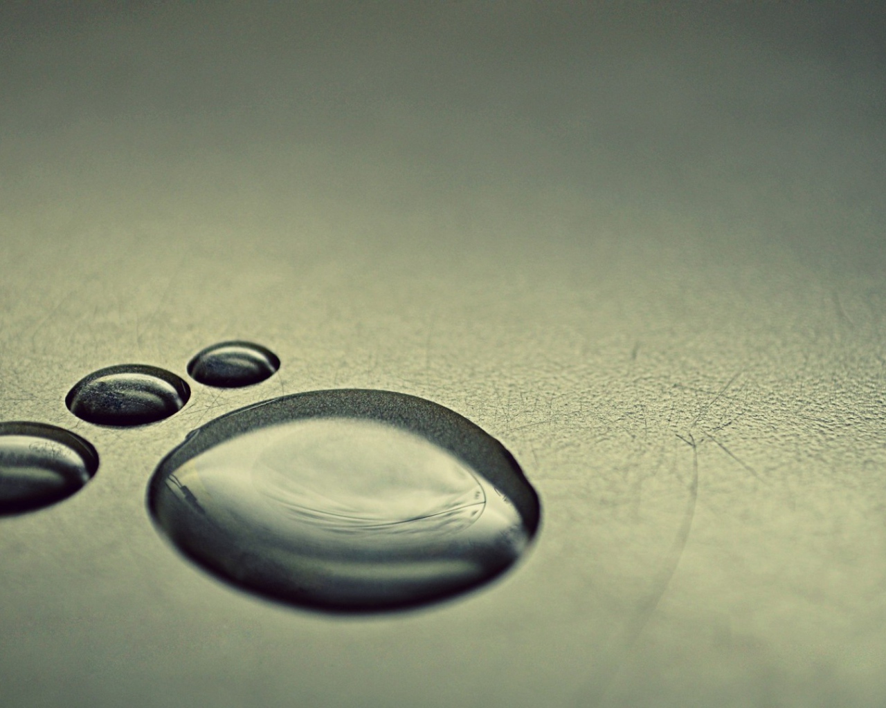 След из капель воды