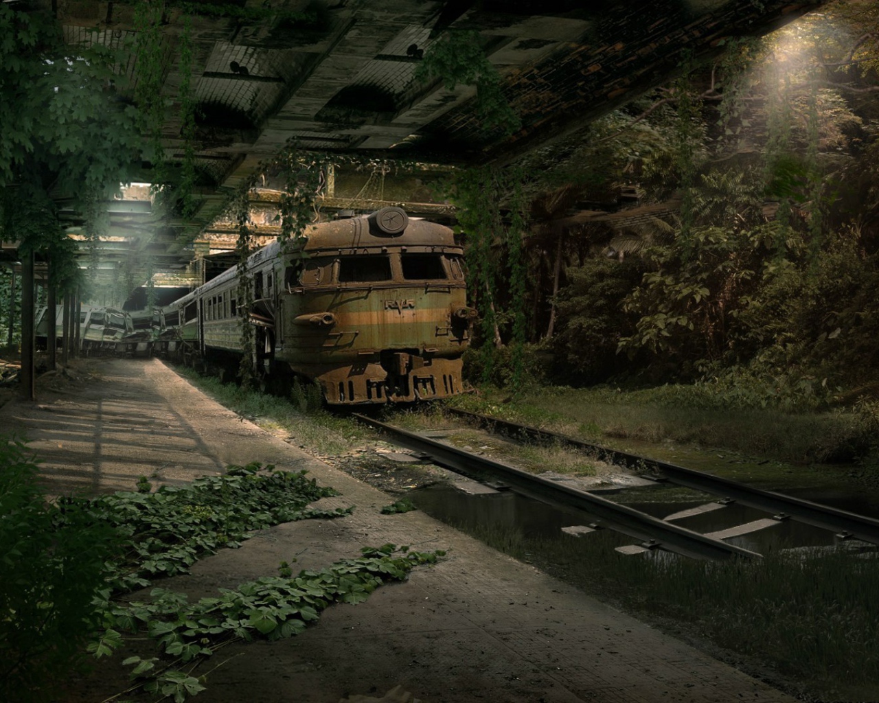 Заброшенный железнодорожный вокзал