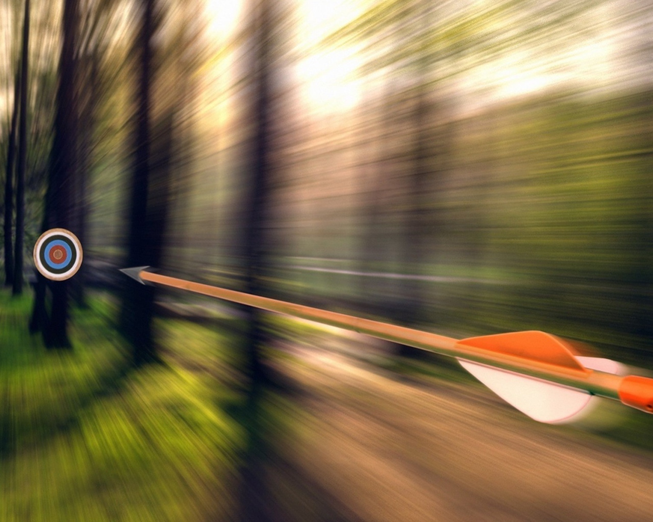 Стрела быстро приближается к цели